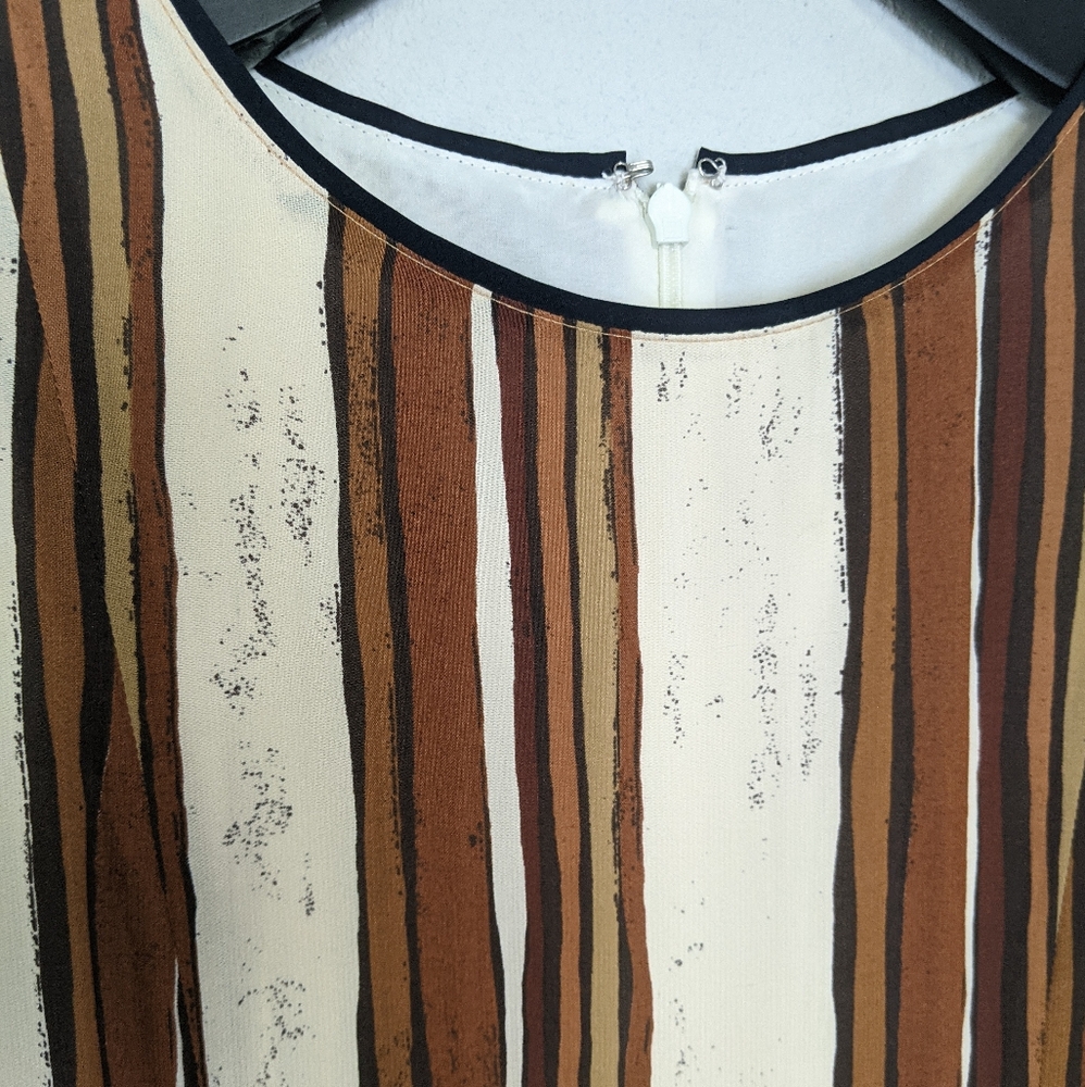 GGT Stripe L/S Mini Dress with slits